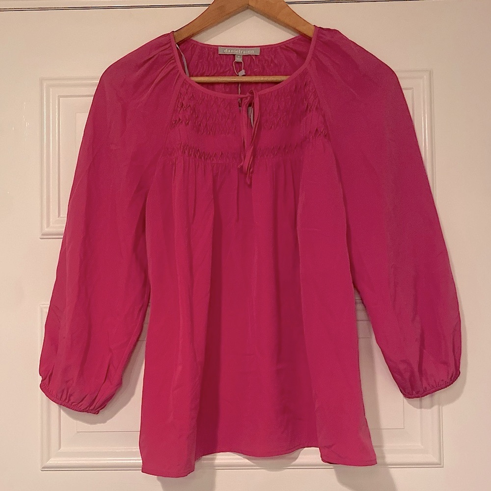 NWT‎ Daniel Rainn x Anthropologie Women’s Blouse Spring Summer Easter Bright - Picture 2 of 6